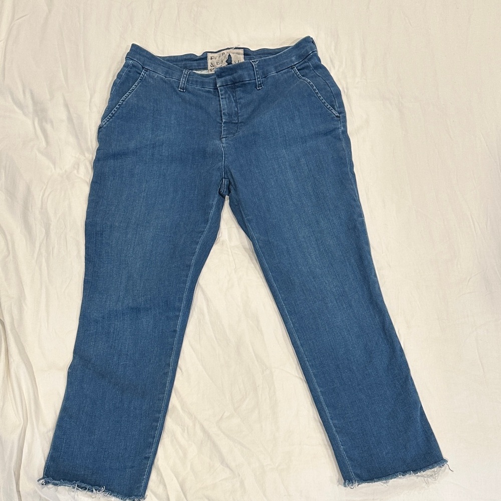 Frank & Eileen Classic Blue Cropped Jeans